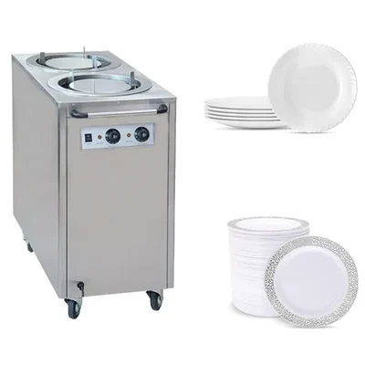 Commercial Double Plate Warmer for 100 Plates (50+50), 800 Watt